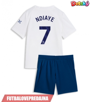 Lacne Dětský Futbalové dres Manchester City Iliman Ndiaye #7 2026-27 Krátky Rukáv - Tretina (+ trenírky)
